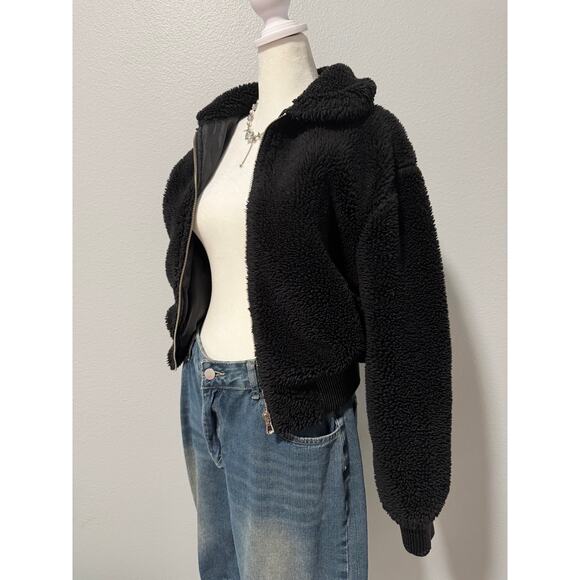 Nasty Gal Fleece Bomber Jacket - Picture 2 of 6